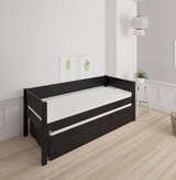 Luna pull-out bed with drawers - out bed with drawers - 90*200cm - Black - 39