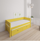 Luna pull-out bed with drawers - out bed with drawers - 90*200cm - Curry yellow - 43
