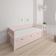 Nanna children's bed with high drawers - 90*200cm - Light rose - 24