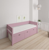 Nanna children's bed with high drawers - 90*200cm - Dusty rose - 25