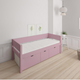 Nanna children's bed with high drawers - 90*160cm - Dusty rose - 25