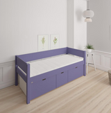 Nanna children's bed with high drawers - 90*200cm - Light purple - 26