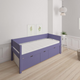 Nanna children's bed with high drawers - 90*200cm - Light purple - 26