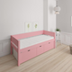 Nanna children's bed with high drawers - 90*200cm - Rose - 30