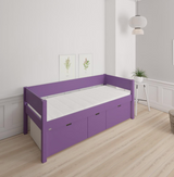 Nanna children's bed with high drawers - 90*160cm - Purple - 31