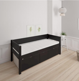 Nanna children's bed with high drawers - 90*200cm - Black - 39