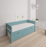 Nanna children's bed with high drawers - 90*160cm - Petroleum - 40