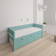 Nanna children's bed with high drawers - 90*200cm - Mint blue - 42