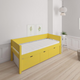 Nanna children's bed with high drawers - 90*200cm - Curry yellow - 43