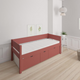Nanna children's bed with high drawers - 90*160cm - Rusty red - 35