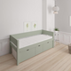 Nanna children's bed with high drawers - 90*200cm - Light green - 54