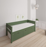 Nanna children's bed with high drawers - 90*200cm - Dark green - 53