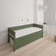 Nanna children's bed with high drawers - 90*200cm - Dark green - 53