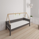 Saga children's bed with beech bed frame - 90*160cm - Anthracite - 2