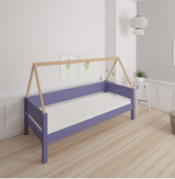 Saga children's bed with beech bed frame - 90*200cm - Light purple - 26