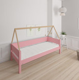 Saga children's bed with beech bed frame - 90*200cm - Rose - 30