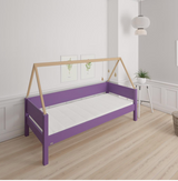 Saga children's bed with beech bed frame - 90*200cm - Purple - 31