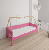 Saga children's bed with beech bed frame - 90*200cm - Pink - 32