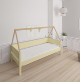 Saga children's bed with beech bed frame - 90*200cm - Sunny yellow - 44