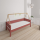 Saga children's bed with beech bed frame - 90*200cm - Rusty red - 35