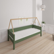 Saga children's bed with beech bed frame - 90*200cm - Dark green - 53