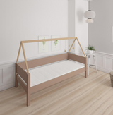 Saga children's bed with beech bed frame - 90*160cm - Café latte - 55