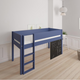 Dea half-height children's bed with chalkboard - 90*160cm - Denim blue - 21