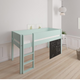 Dea half-height children's bed with chalkboard - 90*160cm - Azur mint - 22