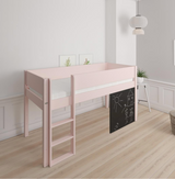 Dea half-height children's bed with chalkboard - 90*160cm - Light rose - 24