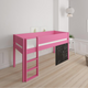 Dea half-height children's bed with chalkboard - 90*160cm - Pink - 32