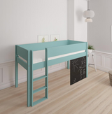 Dea half-height children's bed with chalkboard - 90*160cm - Mint blue - 42