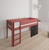 Dea half-height children's bed with chalkboard - 90*200cm - Rusty red - 35