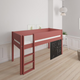 Dea half-height children's bed with chalkboard - 90*160cm - Rusty red - 35
