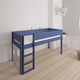 Sol half-height children's bed with ballboard - height children's bed with ballboard - 90*200cm - Denim blue - 21