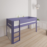 Sol half-height children's bed with ballboard - height children's bed with ballboard - 90*160cm - Light purple - 26