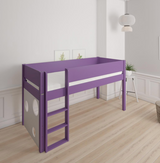 Sol half-height children's bed with ballboard - height children's bed with ballboard - 90*200cm - Purple - 31