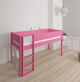Sol half-height children's bed with ballboard - height children's bed with ballboard - 90*200cm - Pink - 32