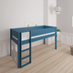 Sol half-height children's bed with ballboard - height children's bed with ballboard - 90*160cm - Aqua blue - 41