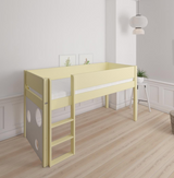 Sol half-height children's bed with ballboard - height children's bed with ballboard - 90*200cm - Sunny yellow - 44