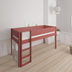 Sol half-height children's bed with ballboard - height children's bed with ballboard - 90*200cm - Rusty red - 35