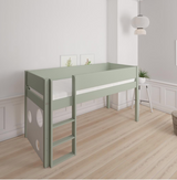 Sol half-height children's bed with ballboard - height children's bed with ballboard - 90*160cm - Light green - 54