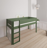 Sol half-height children's bed with ballboard - height children's bed with ballboard - 90*160cm - Dark green - 53