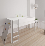 Borr half-height children's bed with climbing wall - height bed with climbing wall - 90*200cm - Snow white - 11