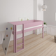 Borr half-height children's bed with climbing wall - height bed with climbing wall - 90*160cm - Dusty rose - 25