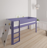 Borr half-height children's bed with climbing wall - height bed with climbing wall - 90*160cm - Light purple - 26