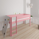 Borr half-height children's bed with climbing wall - height bed with climbing wall - 90*160cm - Rose - 30