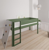 Borr half-height children's bed with climbing wall - height bed with climbing wall - 90*160cm - Dark green - 53
