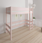 Gefion high bed for children - 90*160cm - Light rose - 24