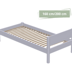 Triton børneseng med hoved- eller fodende - or foot board - 90*160cm - Cafélatte - 55